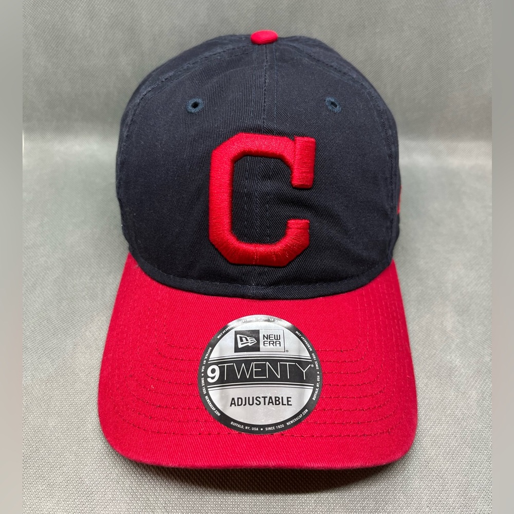 New Era Mens MLB Cleveland Indians Guardians 9Twenty Hat Cap Adjustable Navy Dad